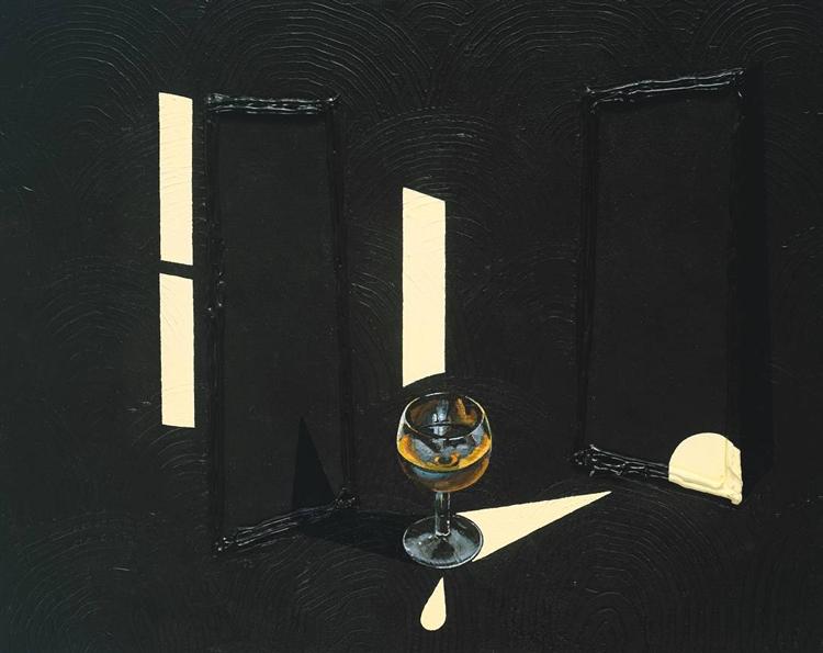WikiOO.org - Encyclopedia of Fine Arts - Maleri, Artwork Patrick Caulfield - Second glass of whisky