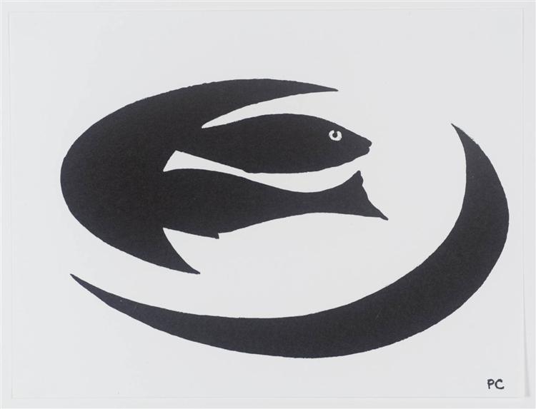 WikiOO.org - Εγκυκλοπαίδεια Καλών Τεχνών - Ζωγραφική, έργα τέχνης Patrick Caulfield - Two fish on a plate
