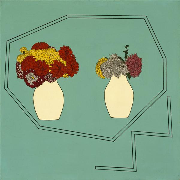 Wikioo.org - Bách khoa toàn thư về mỹ thuật - Vẽ tranh, Tác phẩm nghệ thuật Patrick Caulfield - Vases of flowers