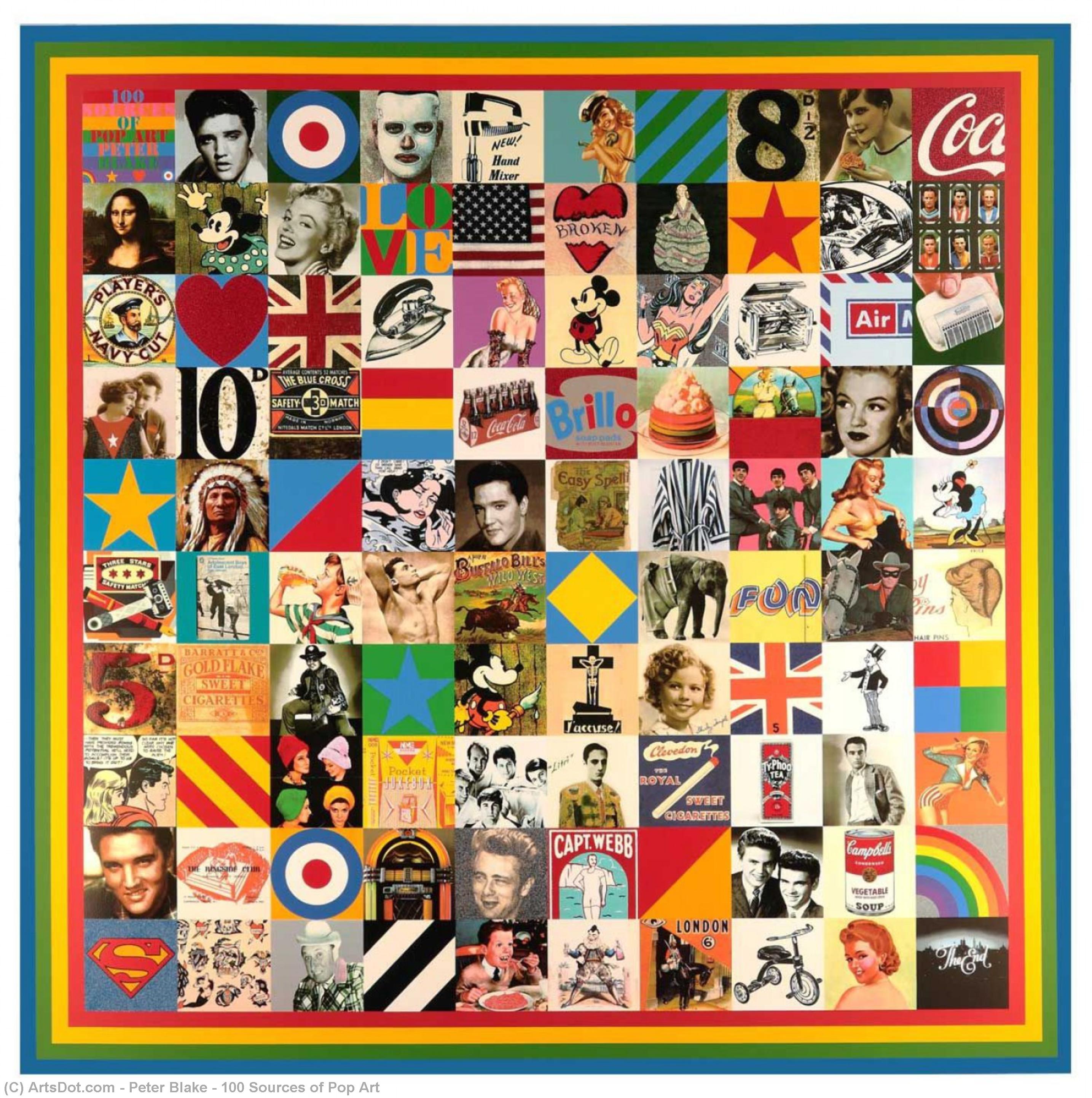 Wikioo.org - The Encyclopedia of Fine Arts - Painting, Artwork by Peter Blake - 100 Sources of Pop Art