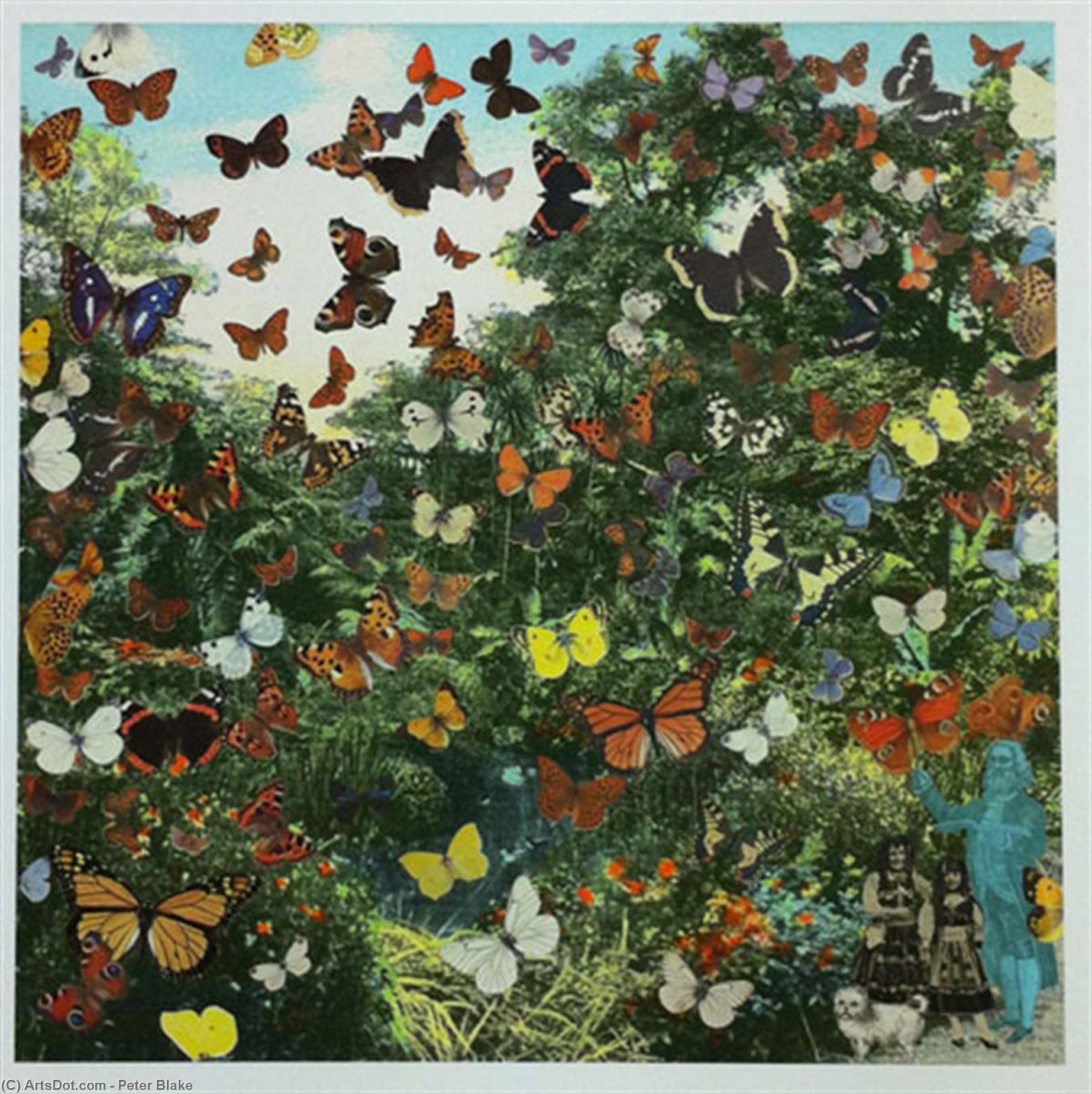 Wikioo.org - The Encyclopedia of Fine Arts - Painting, Artwork by Peter Blake - Appearance of the Butterfly Man
