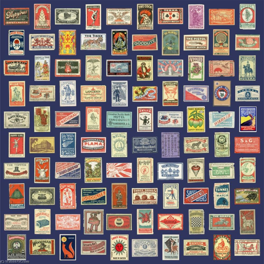Wikioo.org - The Encyclopedia of Fine Arts - Painting, Artwork by Peter Blake - Matchboxes