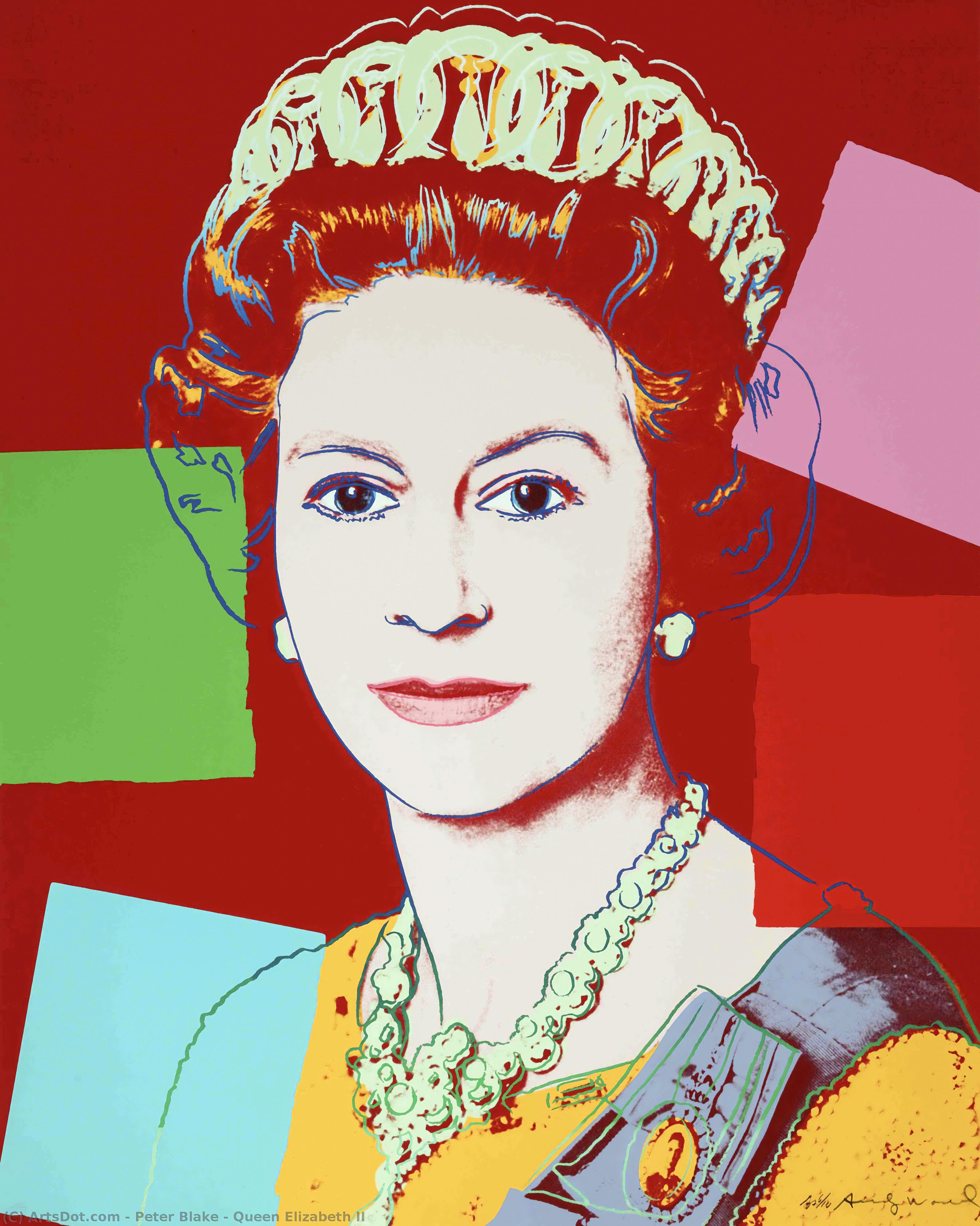 Wikioo.org - The Encyclopedia of Fine Arts - Painting, Artwork by Peter Blake - Queen Elizabeth II