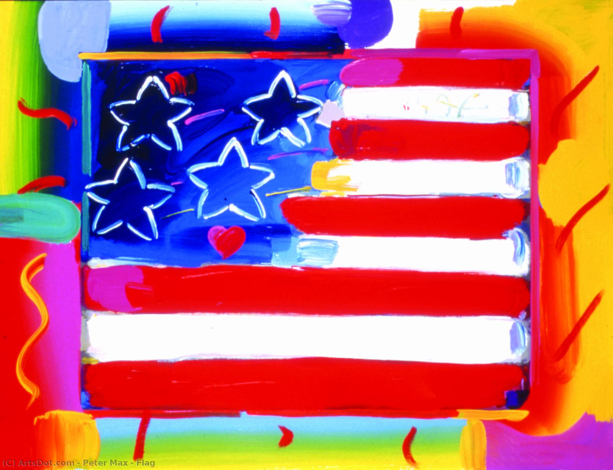 Wikioo.org - The Encyclopedia of Fine Arts - Painting, Artwork by Peter Max - Flag