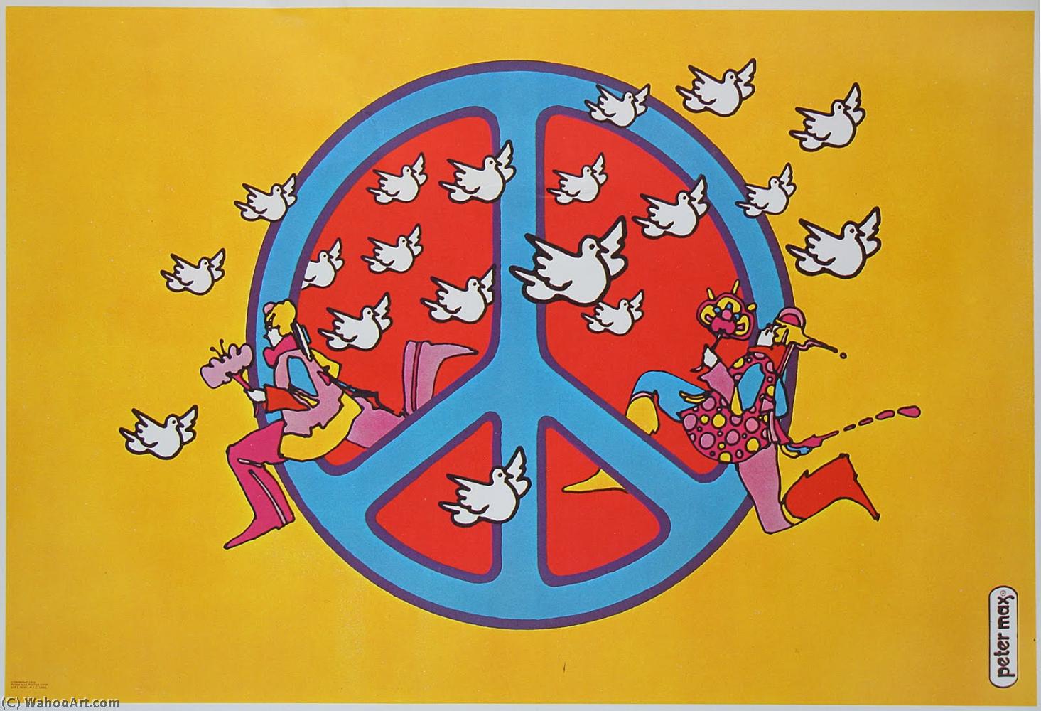 Wikioo.org - The Encyclopedia of Fine Arts - Painting, Artwork by Peter Max - Peace sign