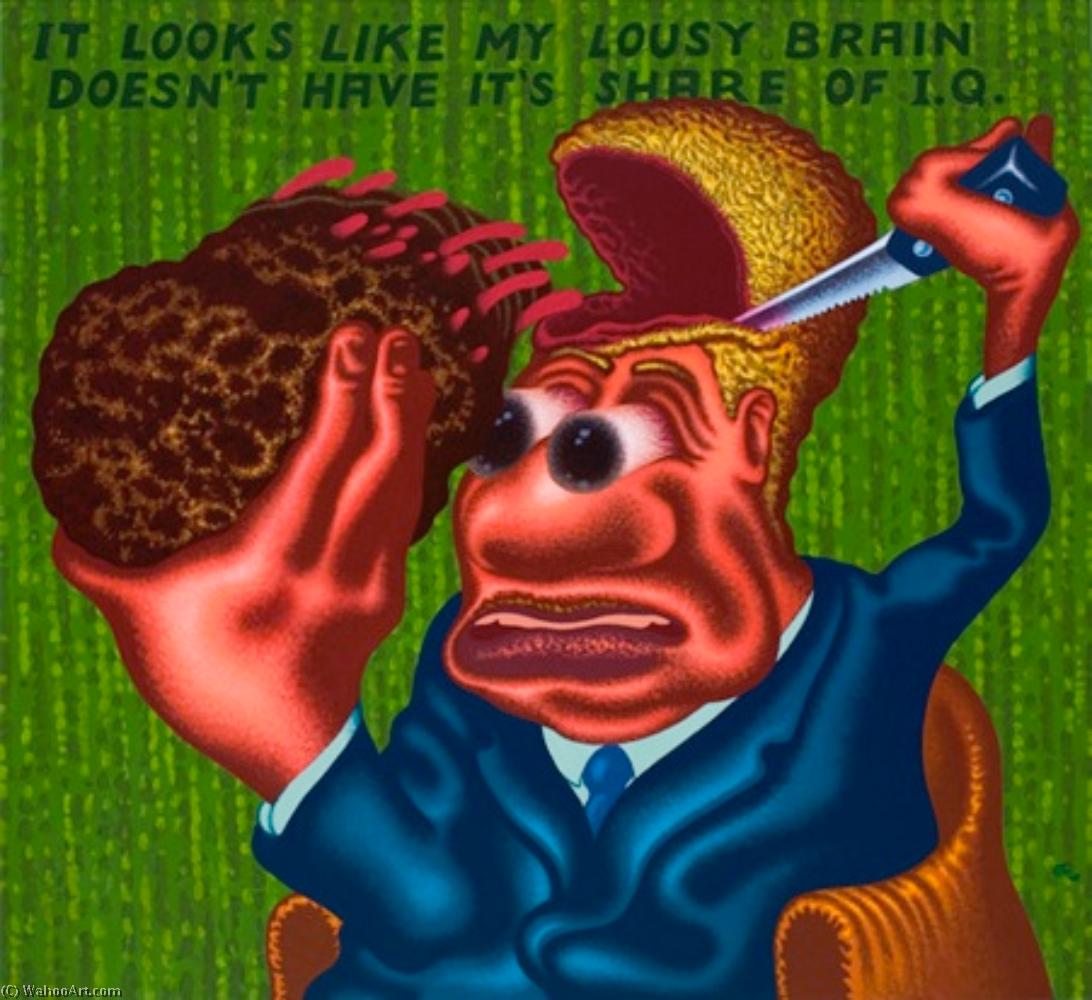 Wikioo.org - The Encyclopedia of Fine Arts - Painting, Artwork by Peter Saul - My lousy brain