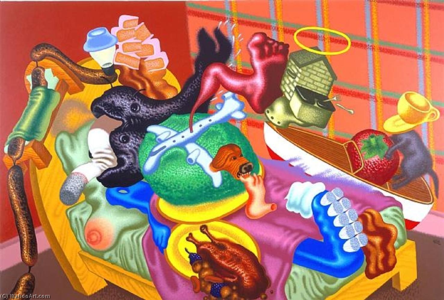 Wikioo.org - The Encyclopedia of Fine Arts - Painting, Artwork by Peter Saul - Still Life in the Bedroom