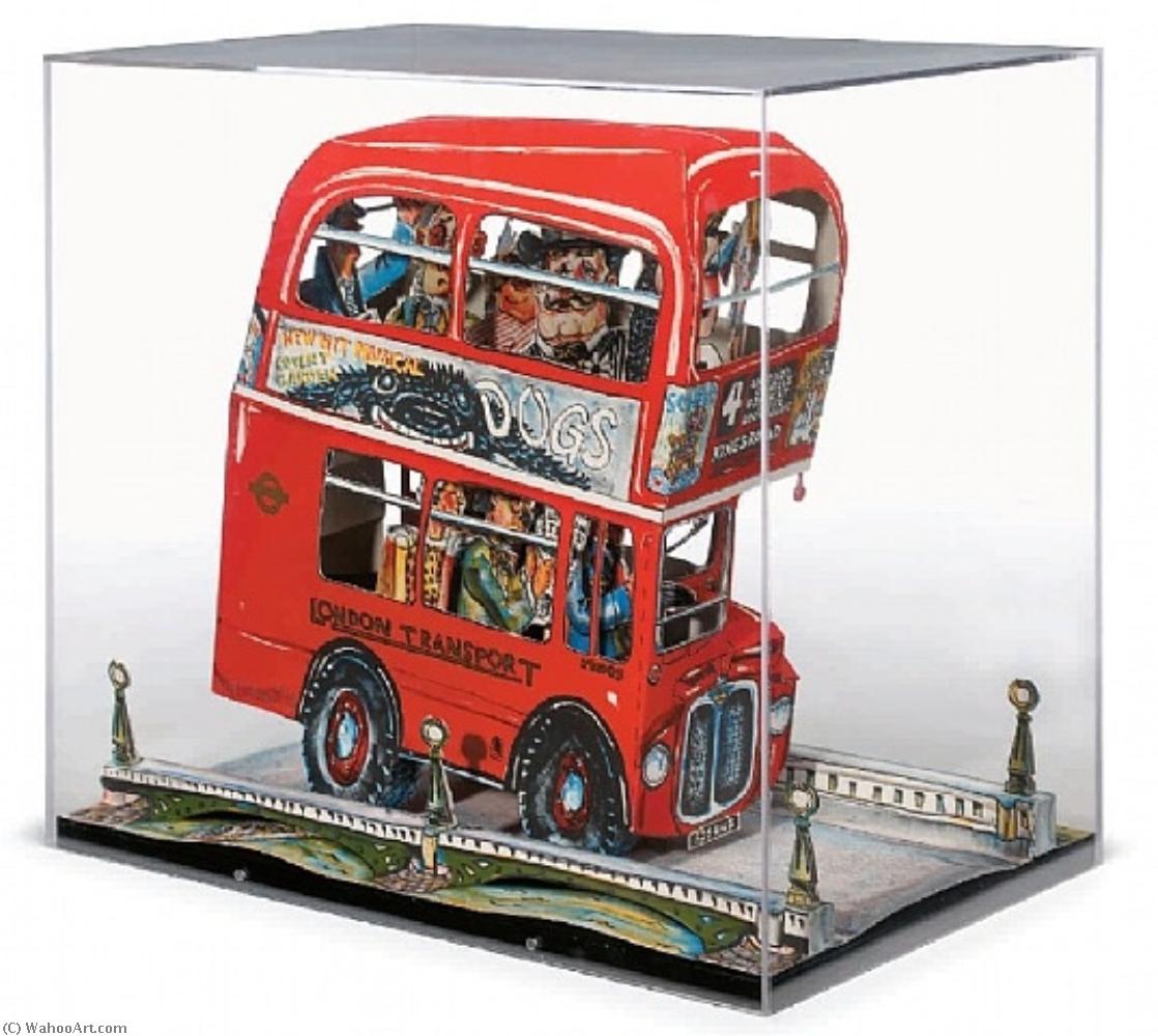 WikiOO.org - 백과 사전 - 회화, 삽화 Red Grooms - London bus