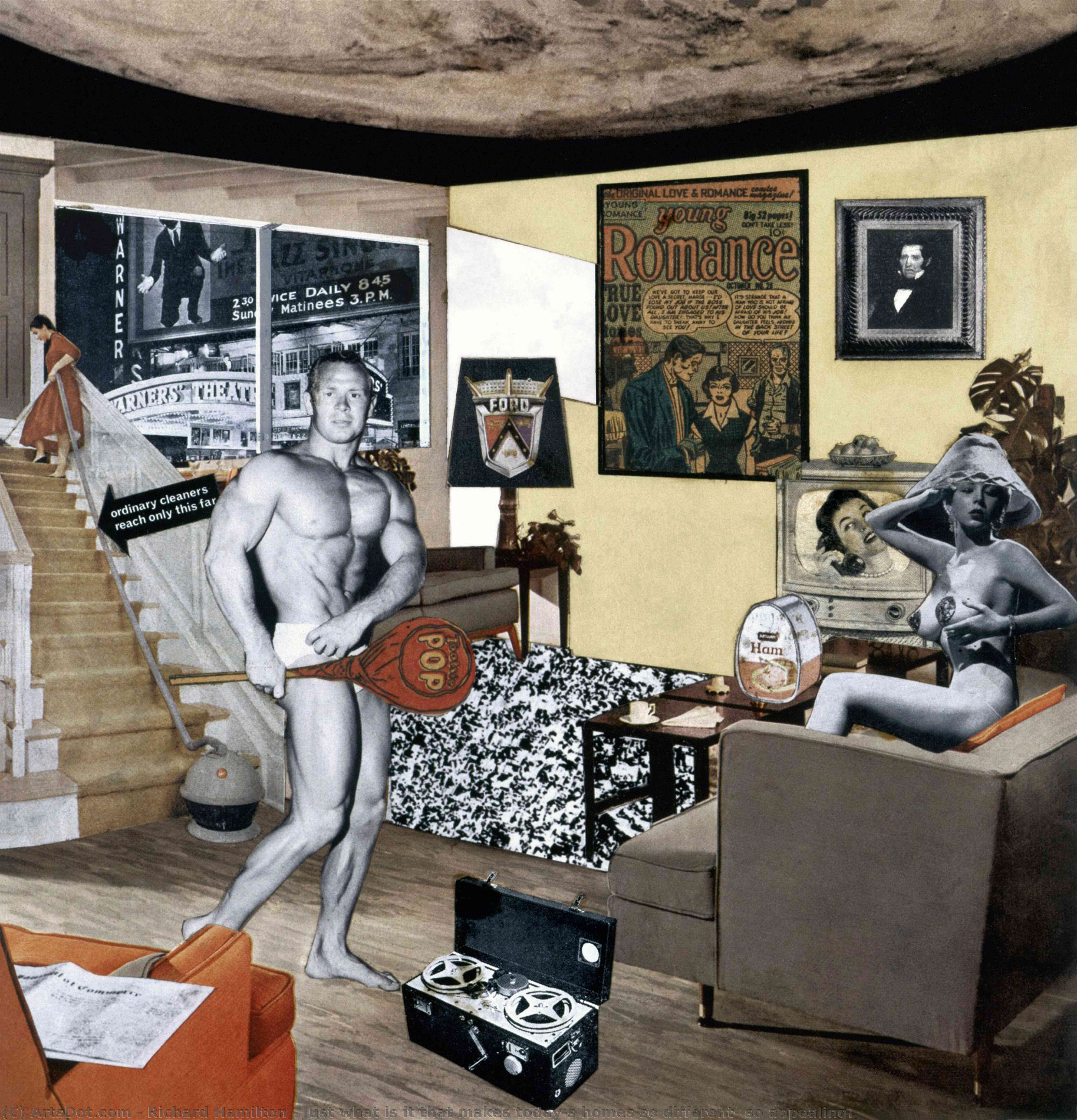 WikiOO.org - Encyclopedia of Fine Arts - Lukisan, Artwork Richard Hamilton - Just what is it that makes today’s homes so different, so appealing.
