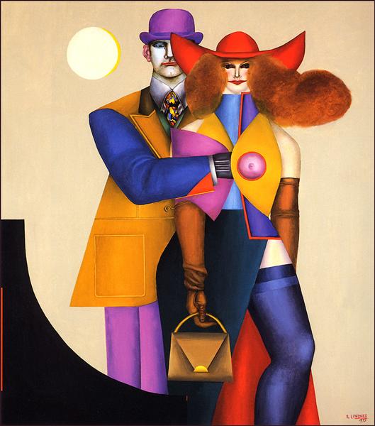 WikiOO.org - Encyclopedia of Fine Arts - Maleri, Artwork Richard Lindner - Couple