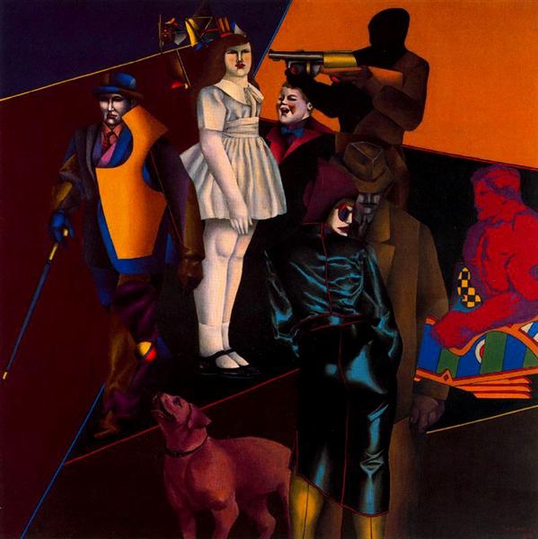 Wikioo.org - The Encyclopedia of Fine Arts - Painting, Artwork by Richard Lindner - The street