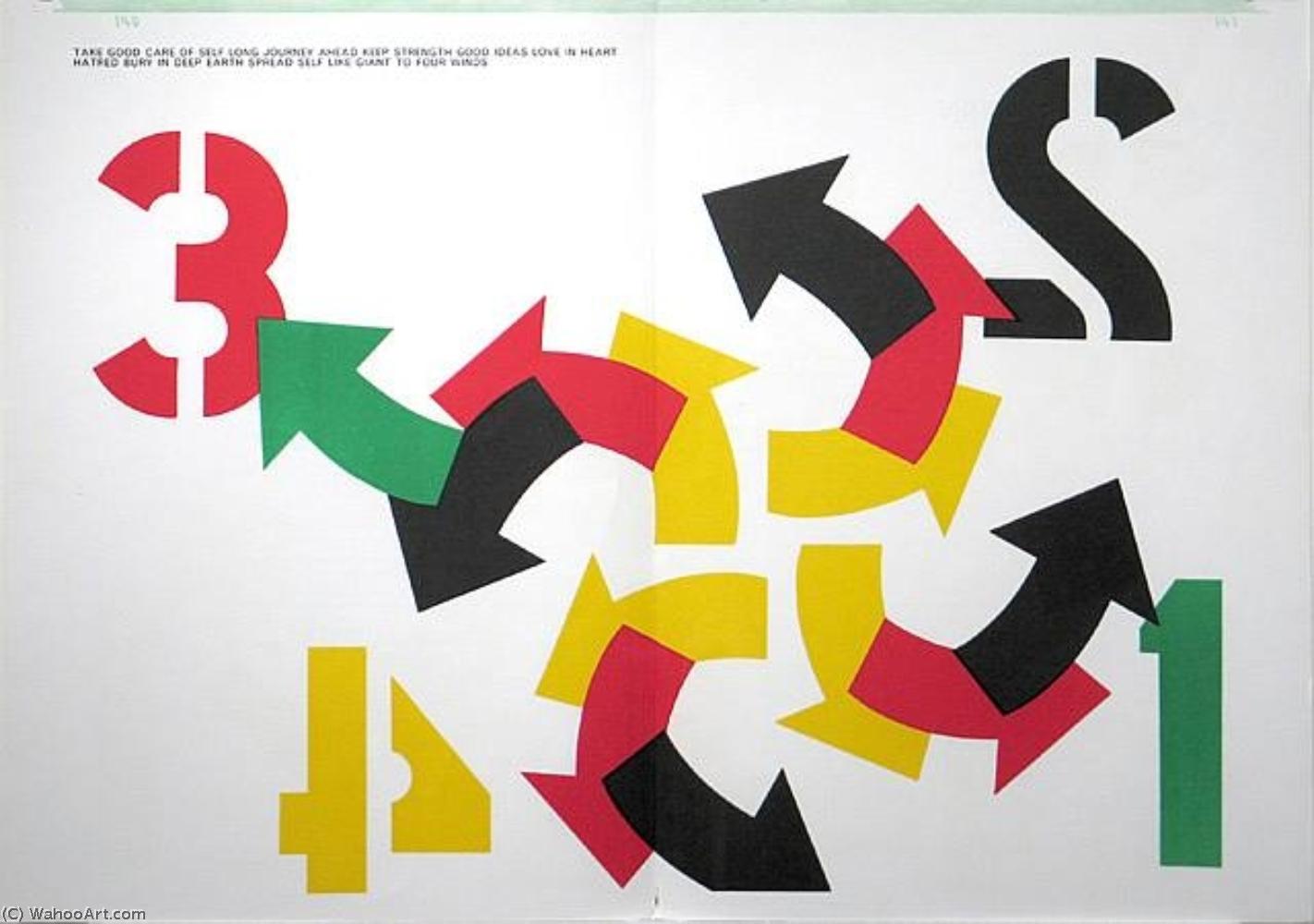 Wikioo.org - The Encyclopedia of Fine Arts - Painting, Artwork by Robert Indiana - Four winds from 1 cent life portfolio