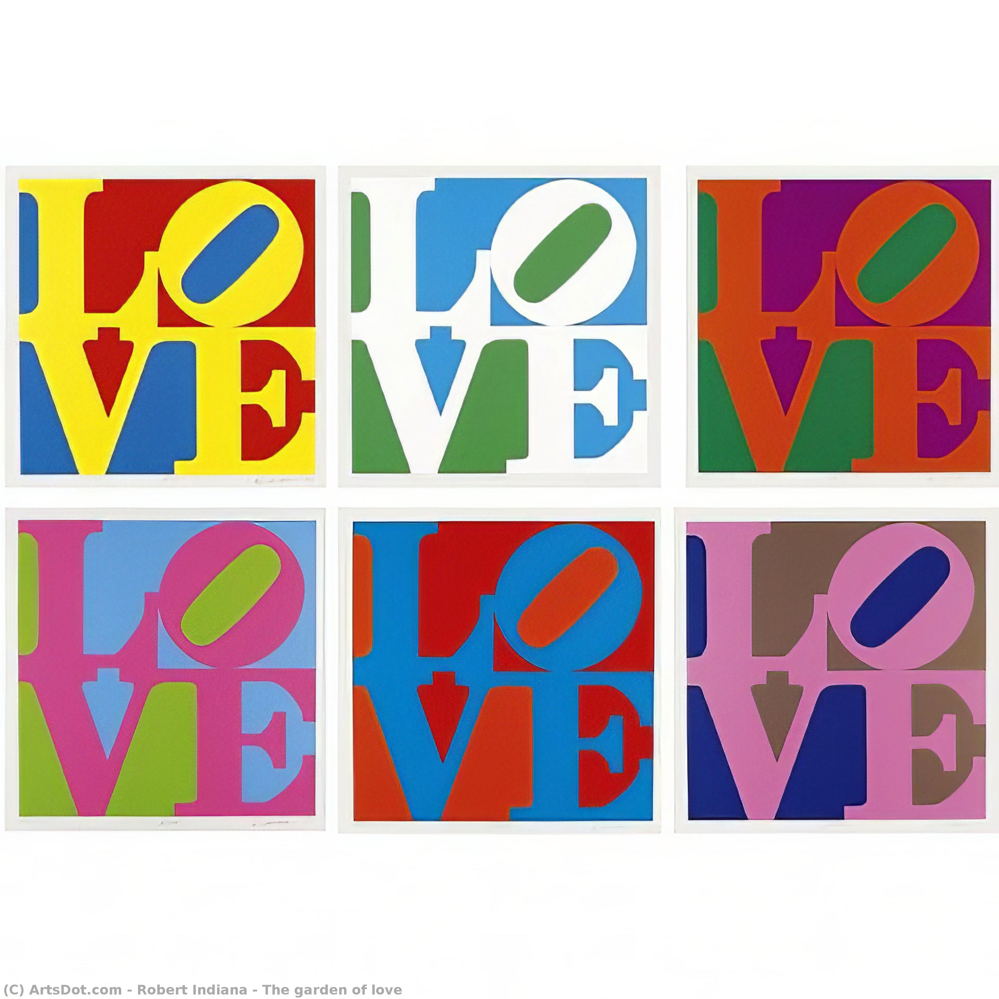 Wikioo.org - The Encyclopedia of Fine Arts - Painting, Artwork by Robert Indiana - The garden of love