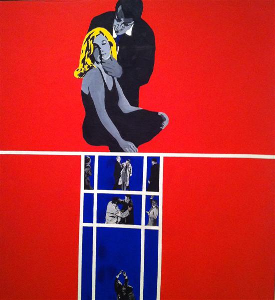 Wikioo.org - The Encyclopedia of Fine Arts - Painting, Artwork by Rosalyn Drexler - Love and violence