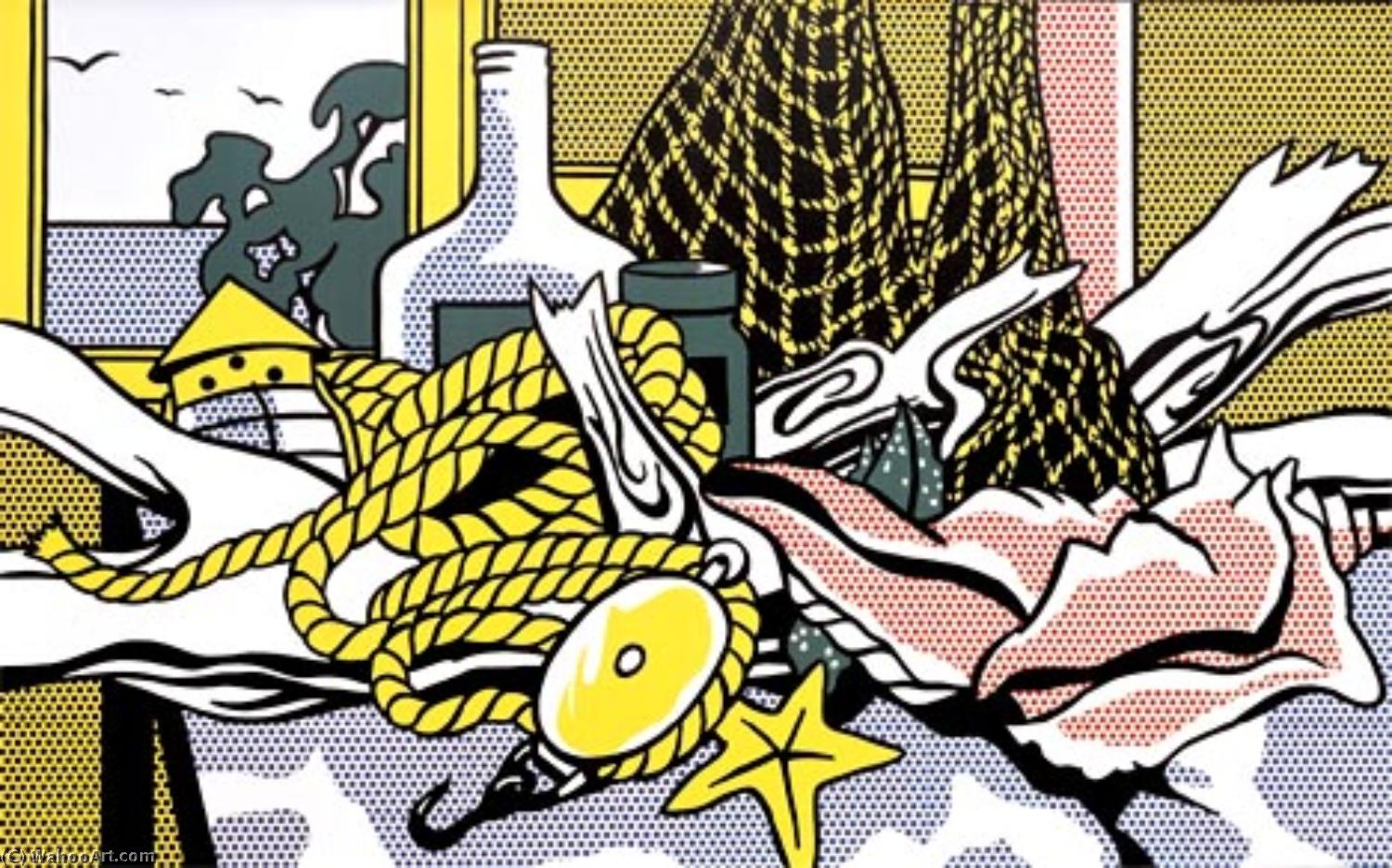 Wikioo.org – L'Enciclopedia delle Belle Arti - Pittura, Opere di Roy Lichtenstein - Città del Capo merluzzo  ancora  vita