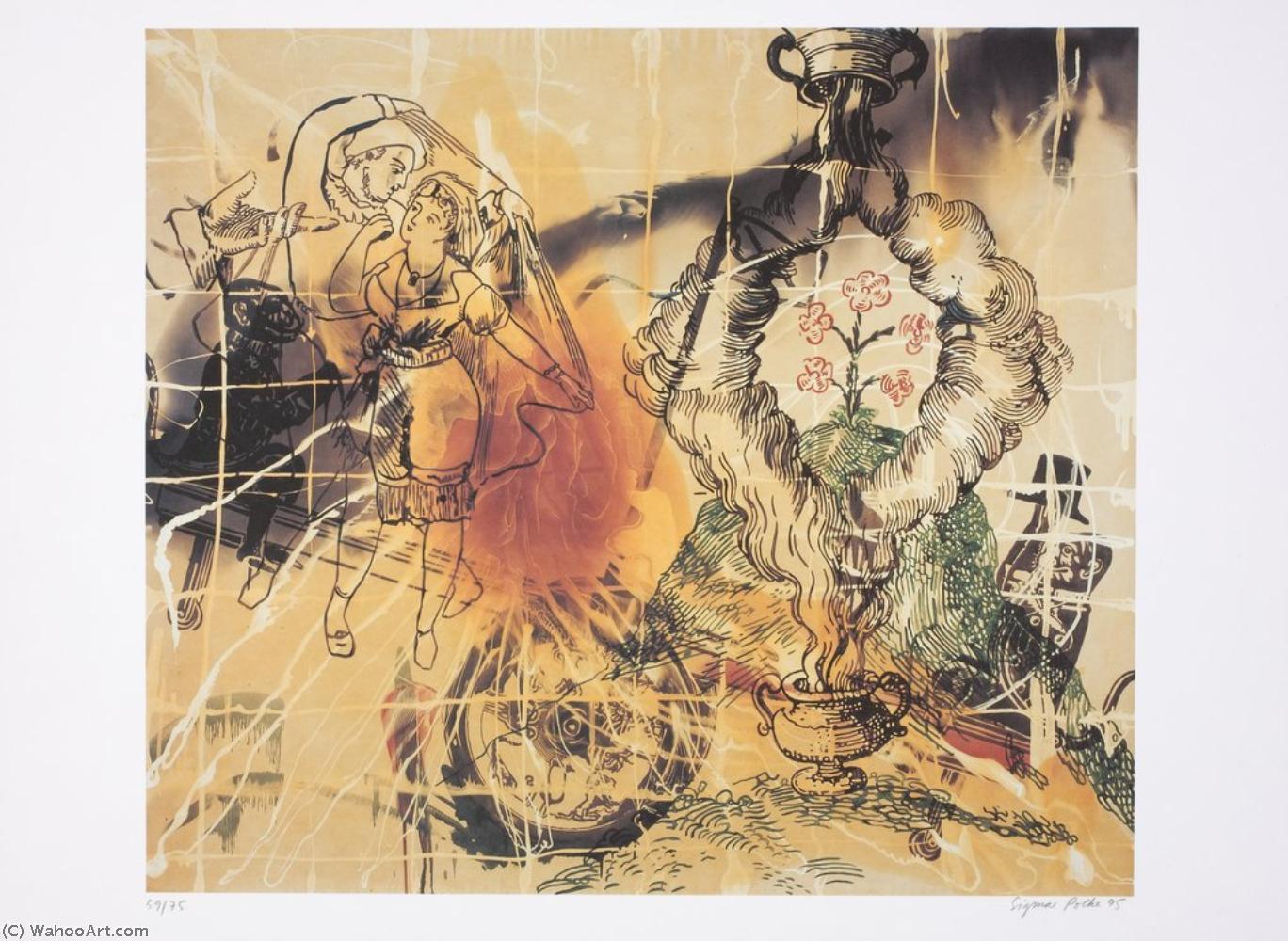 Wikioo.org - The Encyclopedia of Fine Arts - Painting, Artwork by Sigmar Polke - Affenschaukel