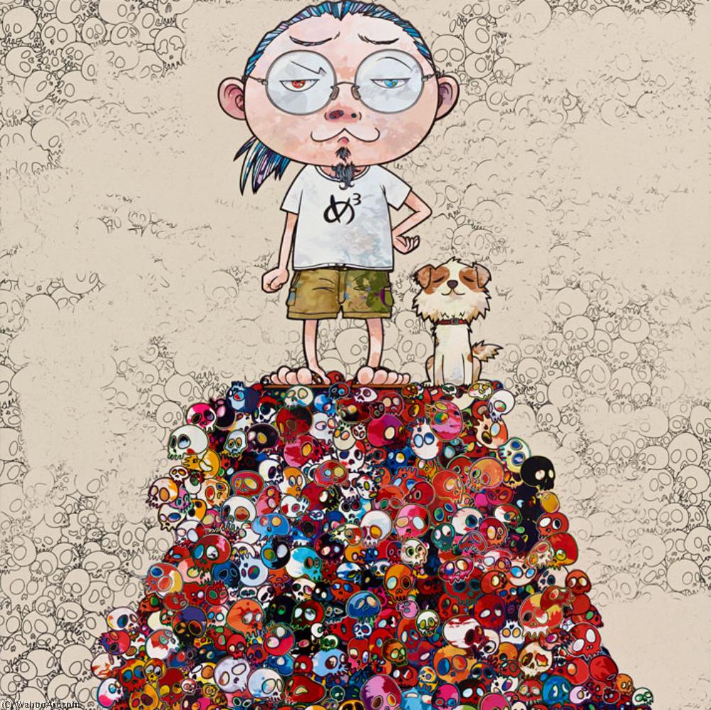 Wikoo.org - موسوعة الفنون الجميلة - اللوحة، العمل الفني Takashi Murakami - Pom & me