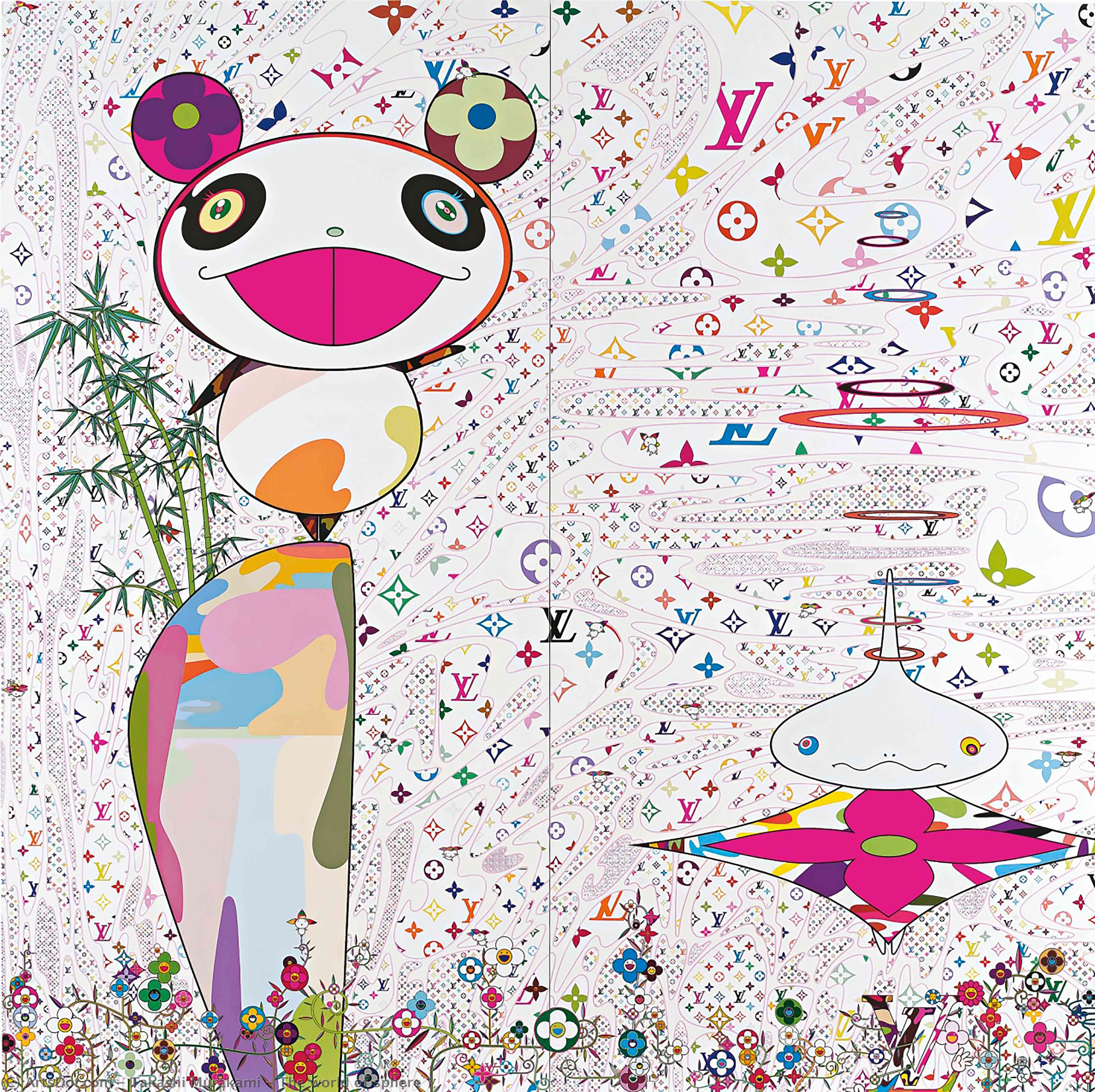 Wikioo.org - The Encyclopedia of Fine Arts - Painting, Artwork by Takashi Murakami - The world of sphere