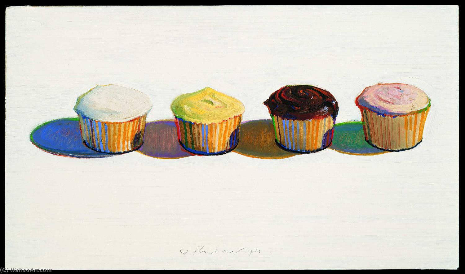 Wikioo.org - สารานุกรมวิจิตรศิลป์ - จิตรกรรม Wayne Thiebaud - Cupcake painting