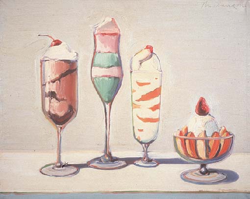 Wikioo.org - The Encyclopedia of Fine Arts - Painting, Artwork by Wayne Thiebaud - Ice cream
