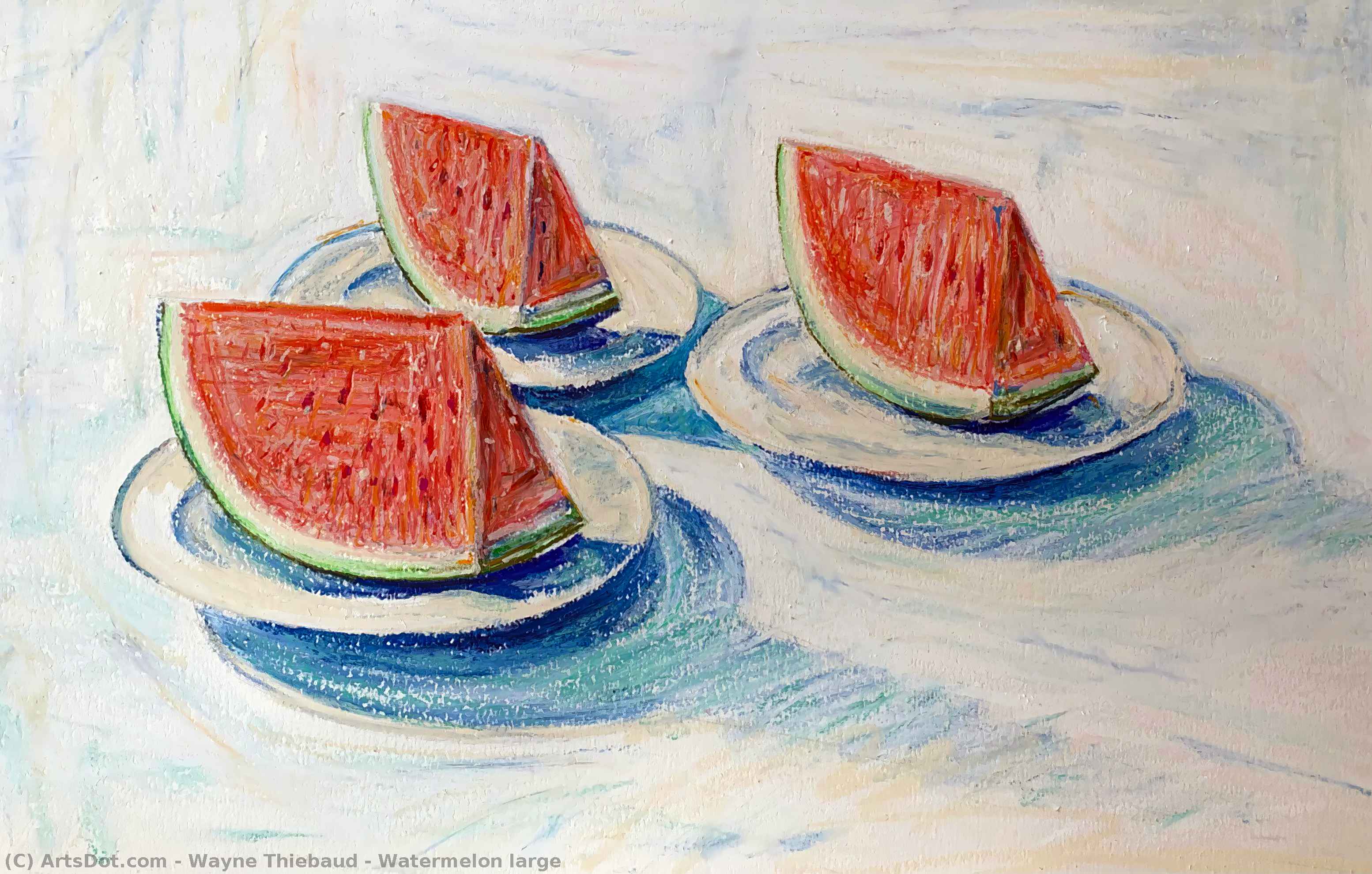 WikiOO.org - Encyclopedia of Fine Arts - Lukisan, Artwork Wayne Thiebaud - Watermelon large