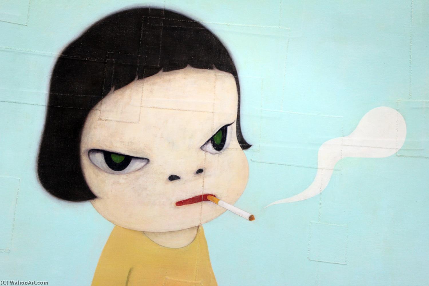 WikiOO.org - Encyclopedia of Fine Arts - Maleri, Artwork Yoshitomo Nara - Girl with Cigarette