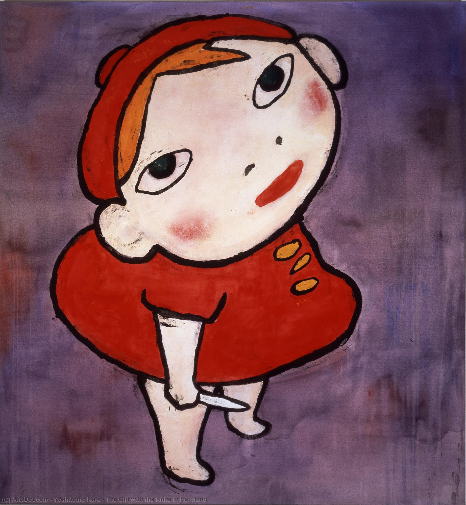 WikiOO.org – 美術百科全書 - 繪畫，作品 Yoshitomo Nara - 那位女孩 与  的  刀  在  她  手