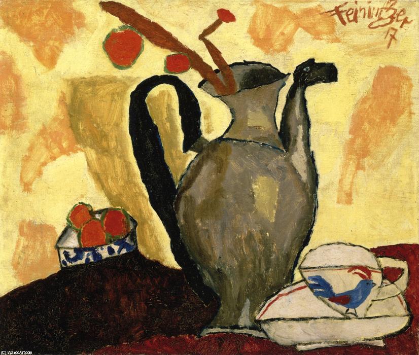 Wikioo.org – L'Encyclopédie des Beaux Arts - Peinture, Oeuvre de Lyonel Feininger - nature morte avec peut
