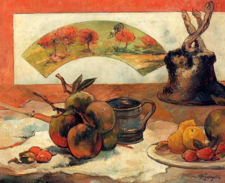 WikiOO.org - Енциклопедія образотворчого мистецтва - Живопис, Картини
 Paul Gauguin - Still Life with Fan