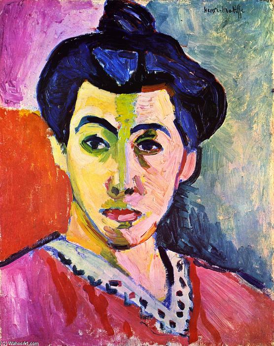 Wikoo.org - موسوعة الفنون الجميلة - اللوحة، العمل الفني Henri Matisse - Madame Matisse: The Green LIne
