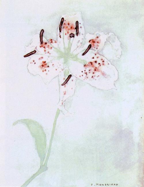 WikiOO.org - Enciklopedija dailės - Tapyba, meno kuriniai Piet Mondrian - Lily