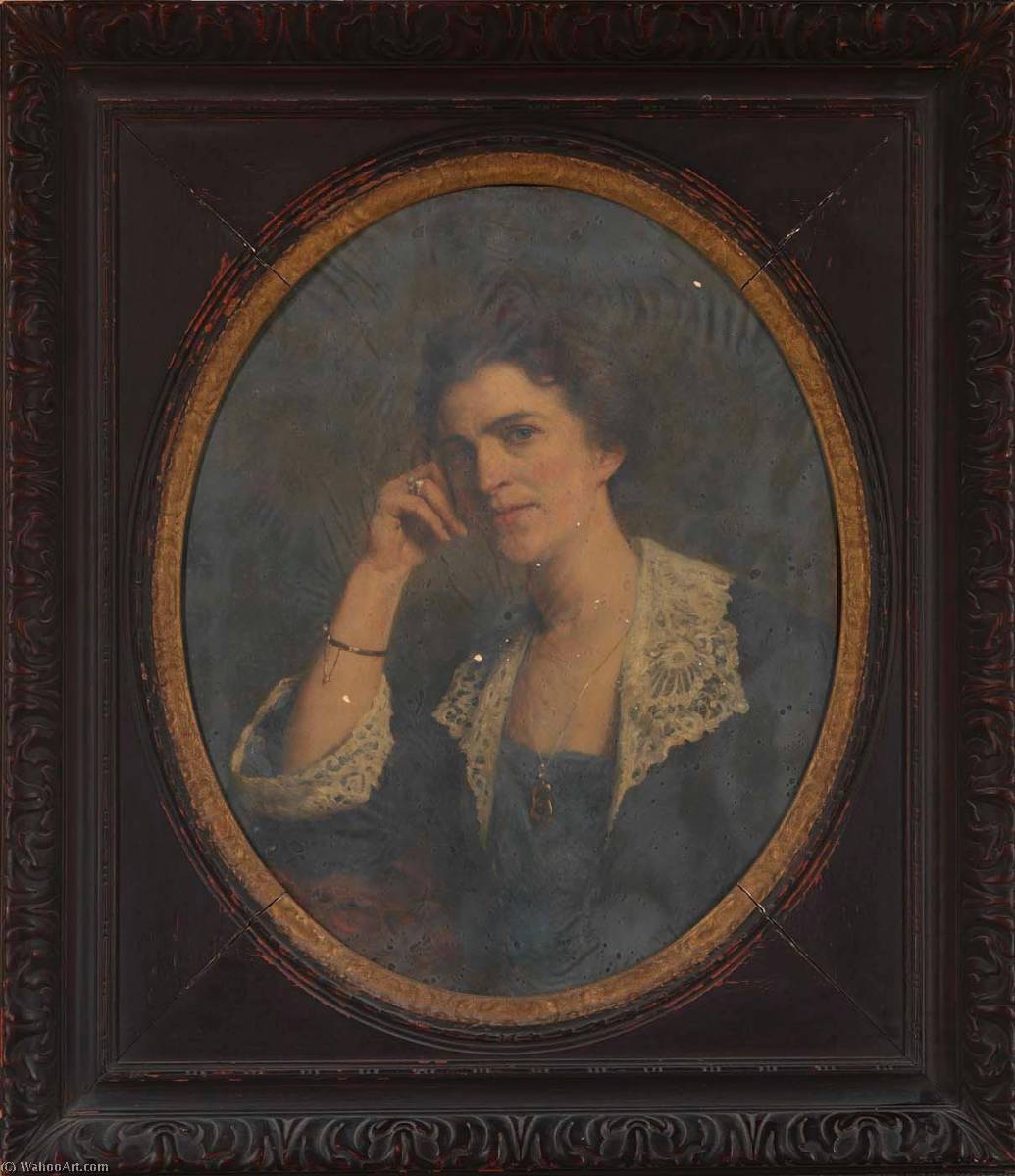 Wikioo.org - The Encyclopedia of Fine Arts - Painting, Artwork by Herman Hartwich - Mrs. Emily Dorothy Ammann, the Artist's Niece