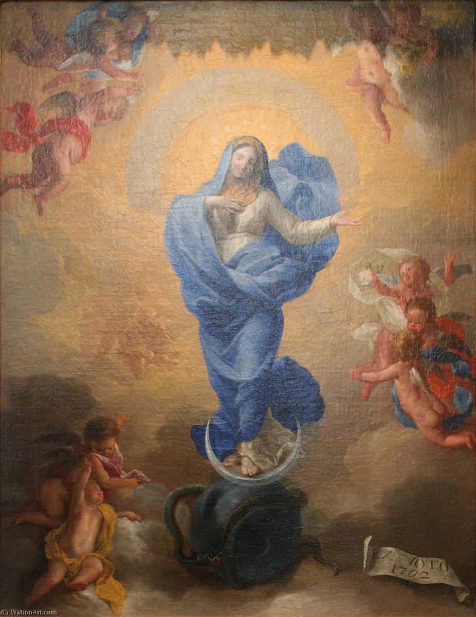 Wikioo.org - The Encyclopedia of Fine Arts - Painting, Artwork by Antoine Rivalz - Français Immaculée conception