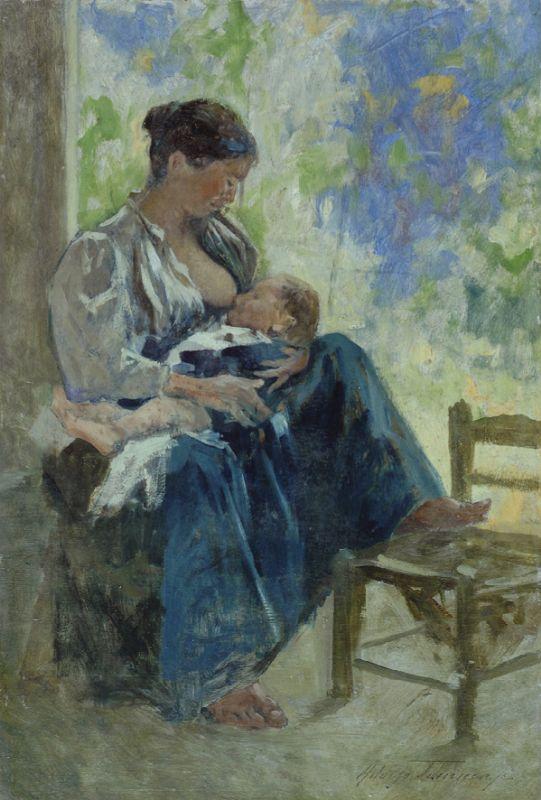 Wikioo.org – La Enciclopedia de las Bellas Artes - Pintura, Obras de arte de Adolfo Tommasi - Maternidad