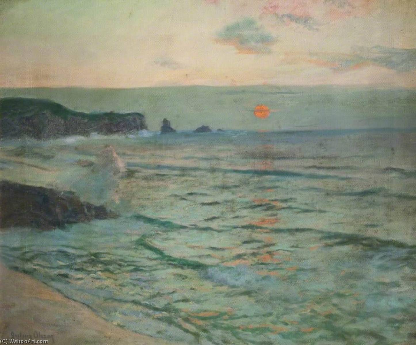 Wikioo.org - The Encyclopedia of Fine Arts - Painting, Artwork by Albert Julius Olsson - Incoming Tide