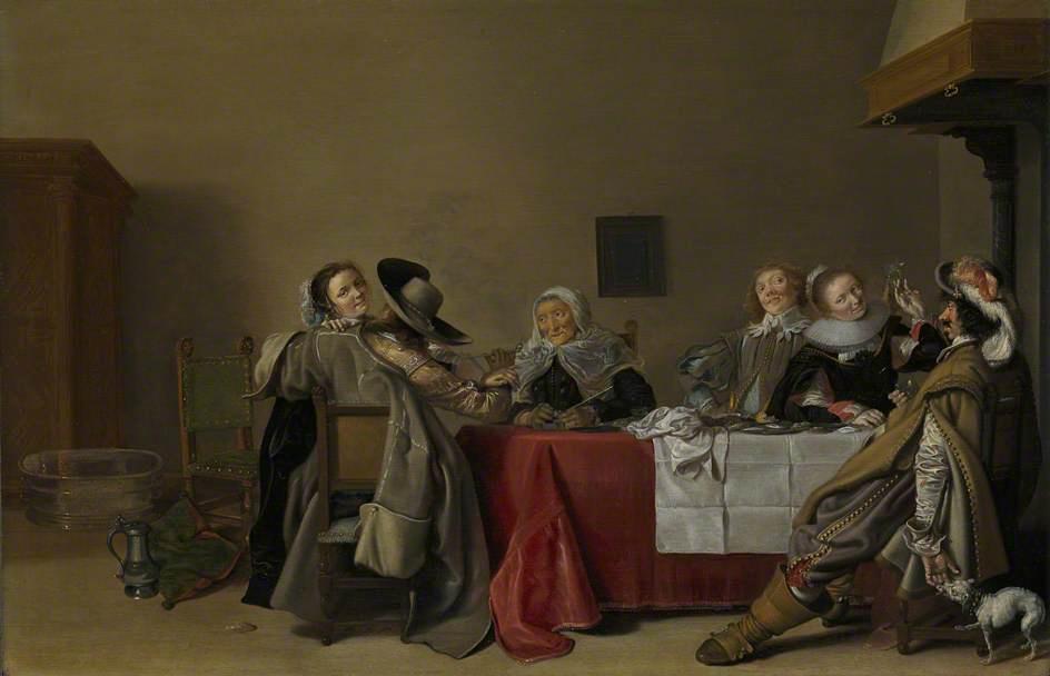 Wikioo.org - The Encyclopedia of Fine Arts - Painting, Artwork by Hendrik Gerritsz Pot - A Merry Company at Table