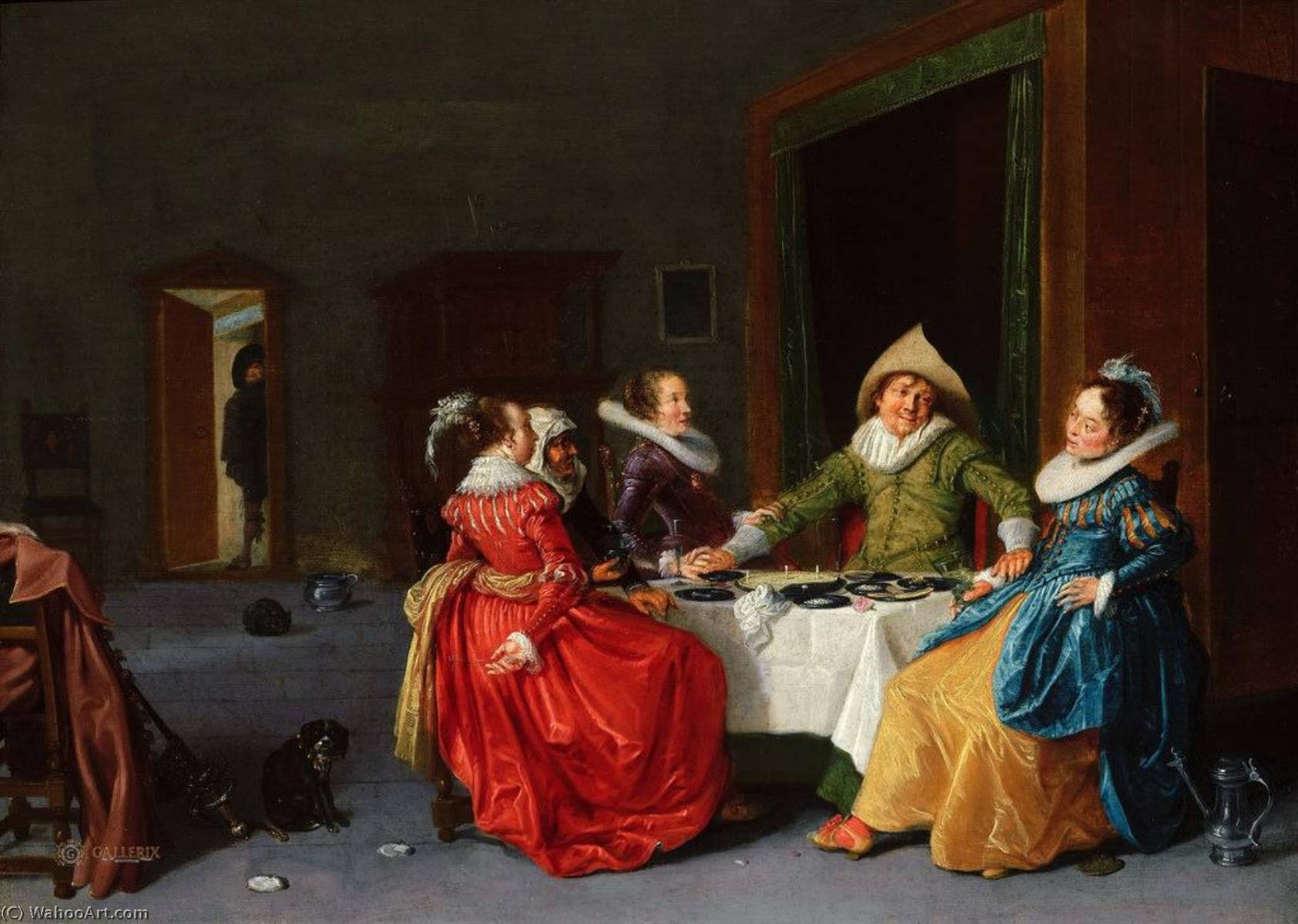 Wikioo.org - The Encyclopedia of Fine Arts - Painting, Artwork by Hendrik Gerritsz Pot - Merry Company in a Brothel