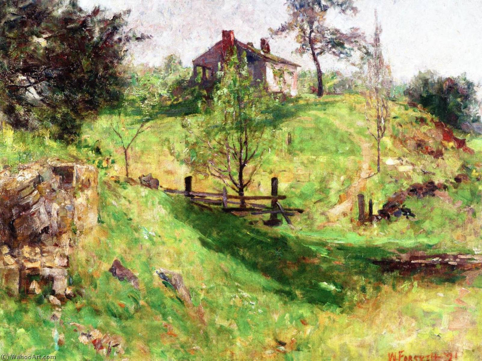 WikiOO.org - Encyclopedia of Fine Arts - Lukisan, Artwork William Forsyth - Farm near Vernon