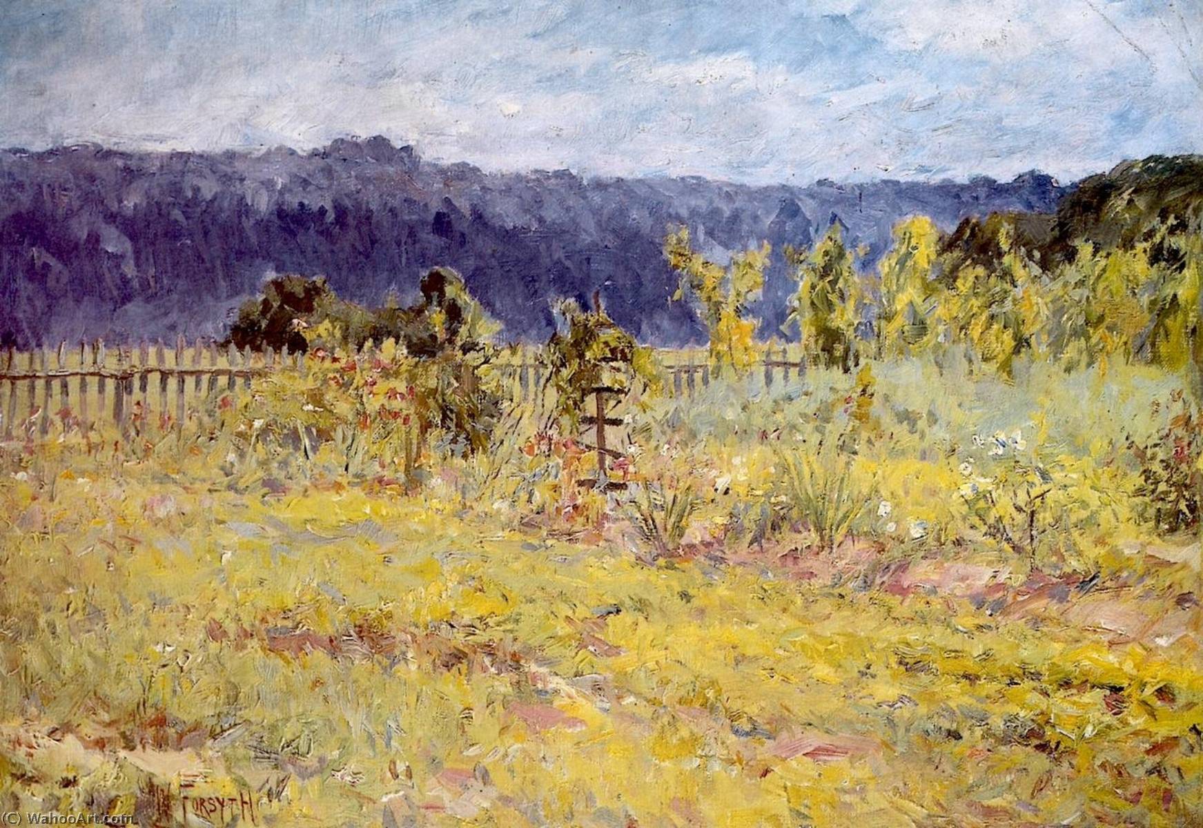 Wikioo.org - The Encyclopedia of Fine Arts - Painting, Artwork by William Forsyth - Flower Garden, Cedar Farm