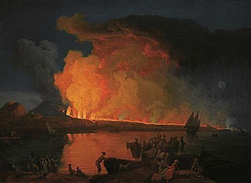 Wikioo.org - The Encyclopedia of Fine Arts - Painting, Artwork by Pierre Jacques Volaire - Eruption of Vésuvius 15 July 1794