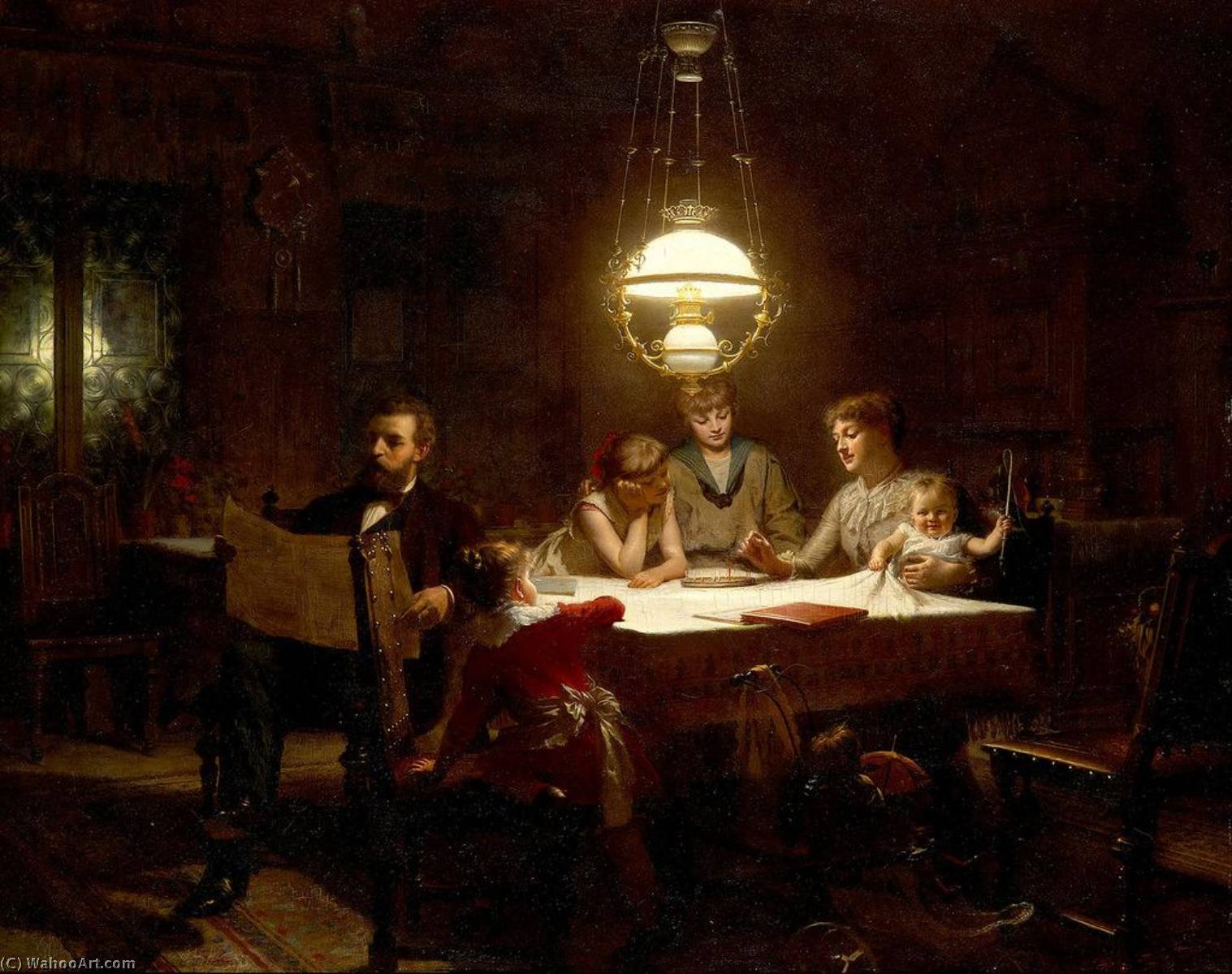 Wikioo.org - The Encyclopedia of Fine Arts - Painting, Artwork by Knut Ekwall - Family