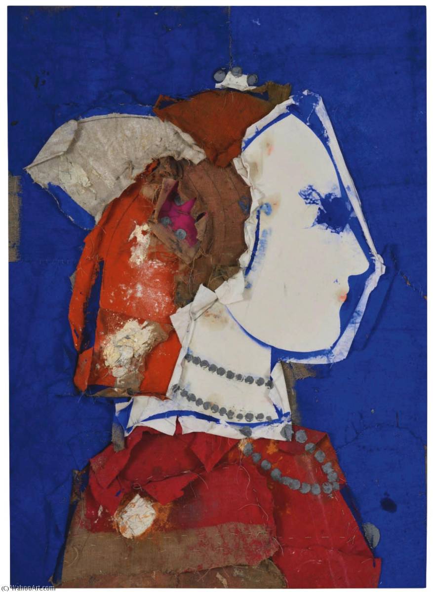 WikiOO.org - Encyclopedia of Fine Arts - Lukisan, Artwork Manolo Valdés - Perfil Sobre Fondo Azul
