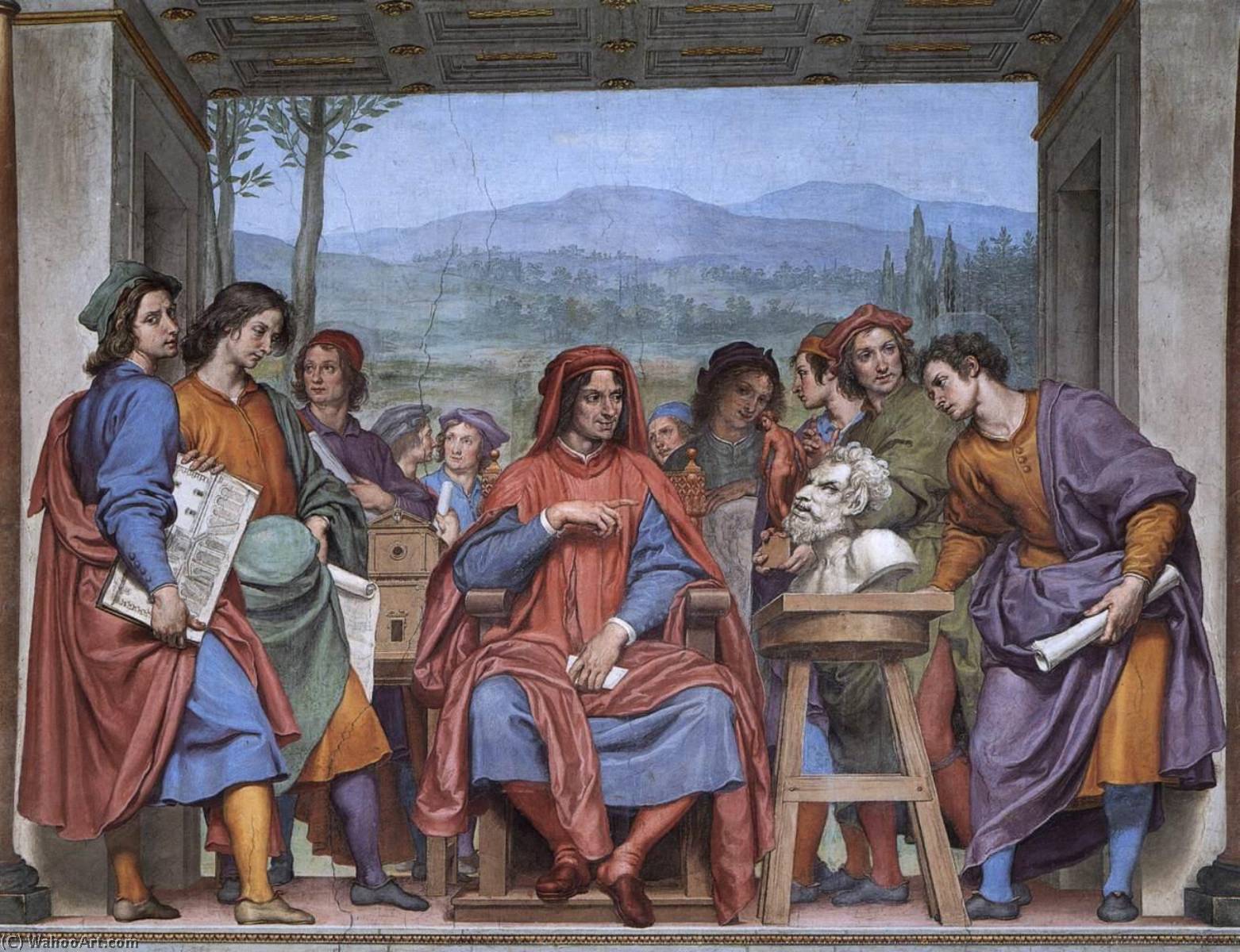 WikiOO.org - Εγκυκλοπαίδεια Καλών Τεχνών - Ζωγραφική, έργα τέχνης Ottavio Vannini - Michelangelo Showing Lorenzo il Magnifico the Head of a Faun