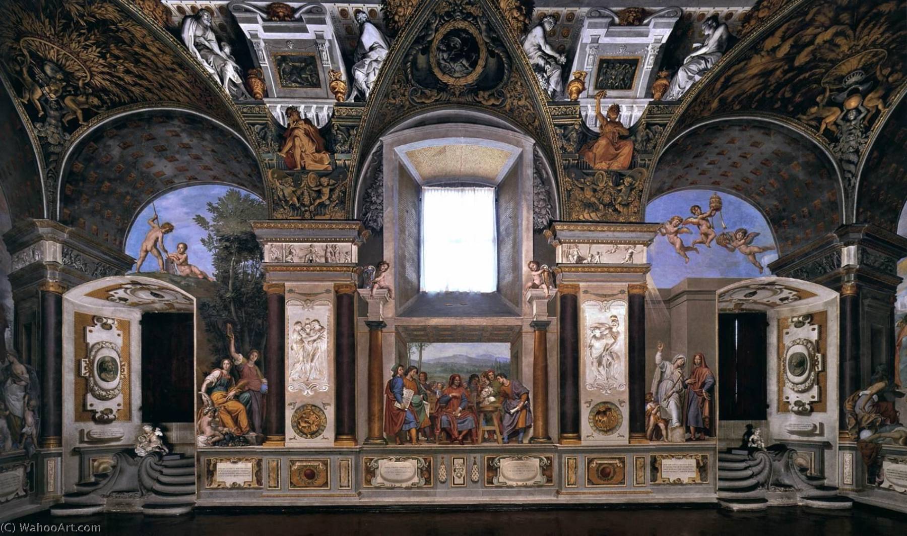 WikiOO.org - Encyclopedia of Fine Arts - Malba, Artwork Ottavio Vannini - View of the west wall