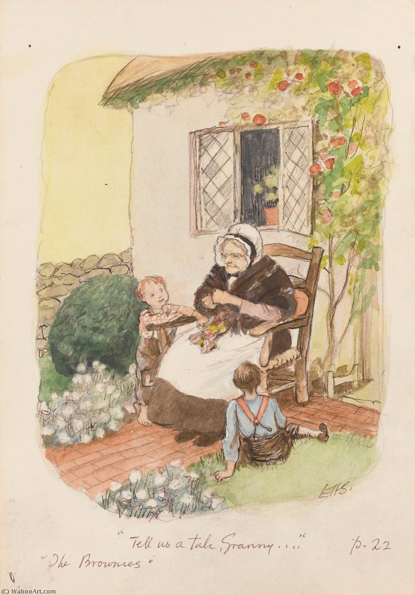 Wikioo.org - The Encyclopedia of Fine Arts - Painting, Artwork by E.H Shepard - Two illustrations from The Brownies , comprising