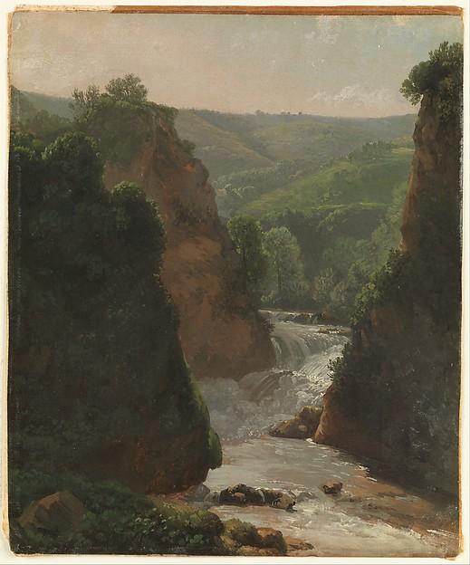 Wikioo.org - The Encyclopedia of Fine Arts - Painting, Artwork by Simon Joseph Alexandre Clément Denis - Aniene River at Tivoli