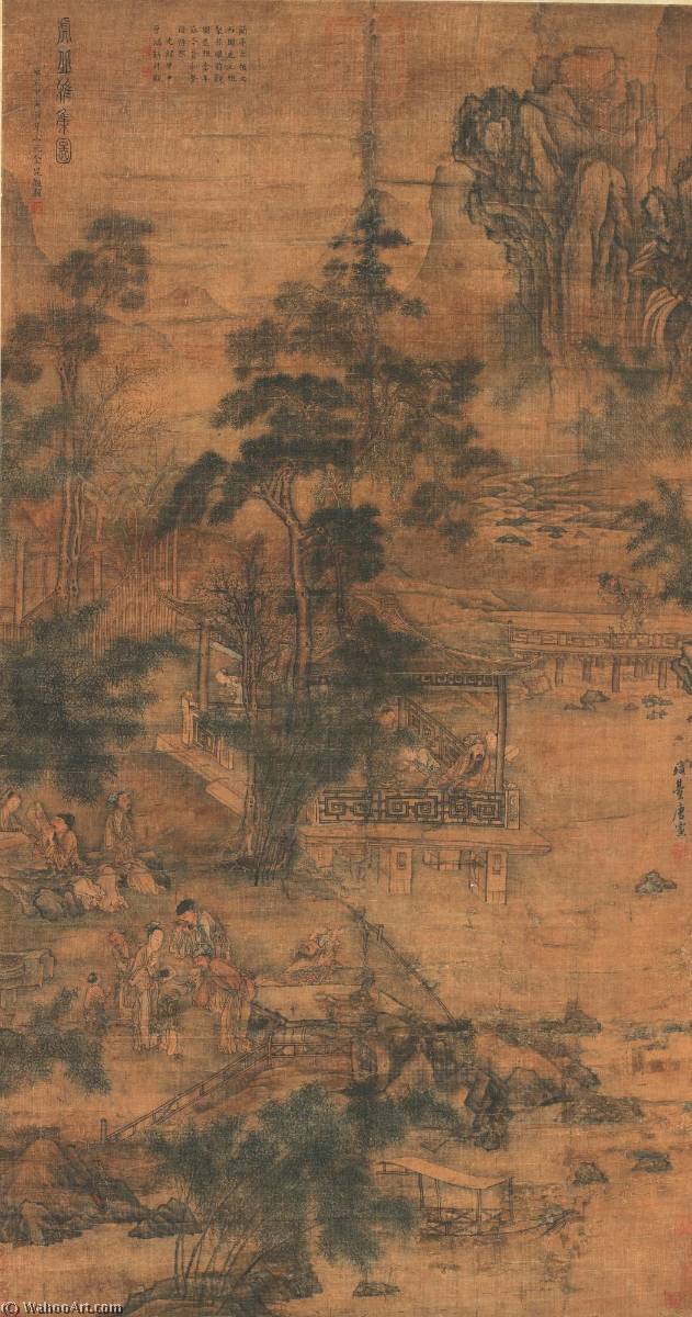 WikiOO.org - Енциклопедия за изящни изкуства - Живопис, Произведения на изкуството Tang Yin - HUQIU GATHERING