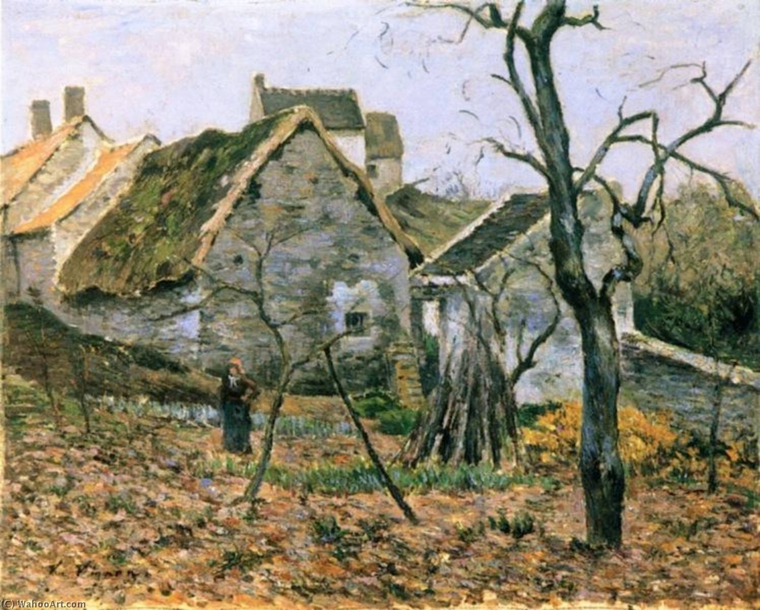 Wikioo.org - The Encyclopedia of Fine Arts - Painting, Artwork by Victor Vignon - Garden in the Village