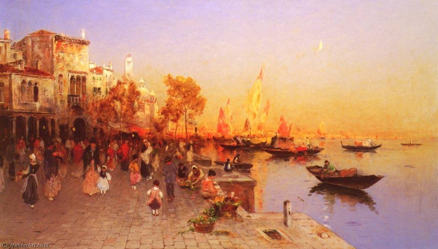 Wikioo.org - The Encyclopedia of Fine Arts - Painting, Artwork by Wilhelm Von Gegerfelt - An Italian Port