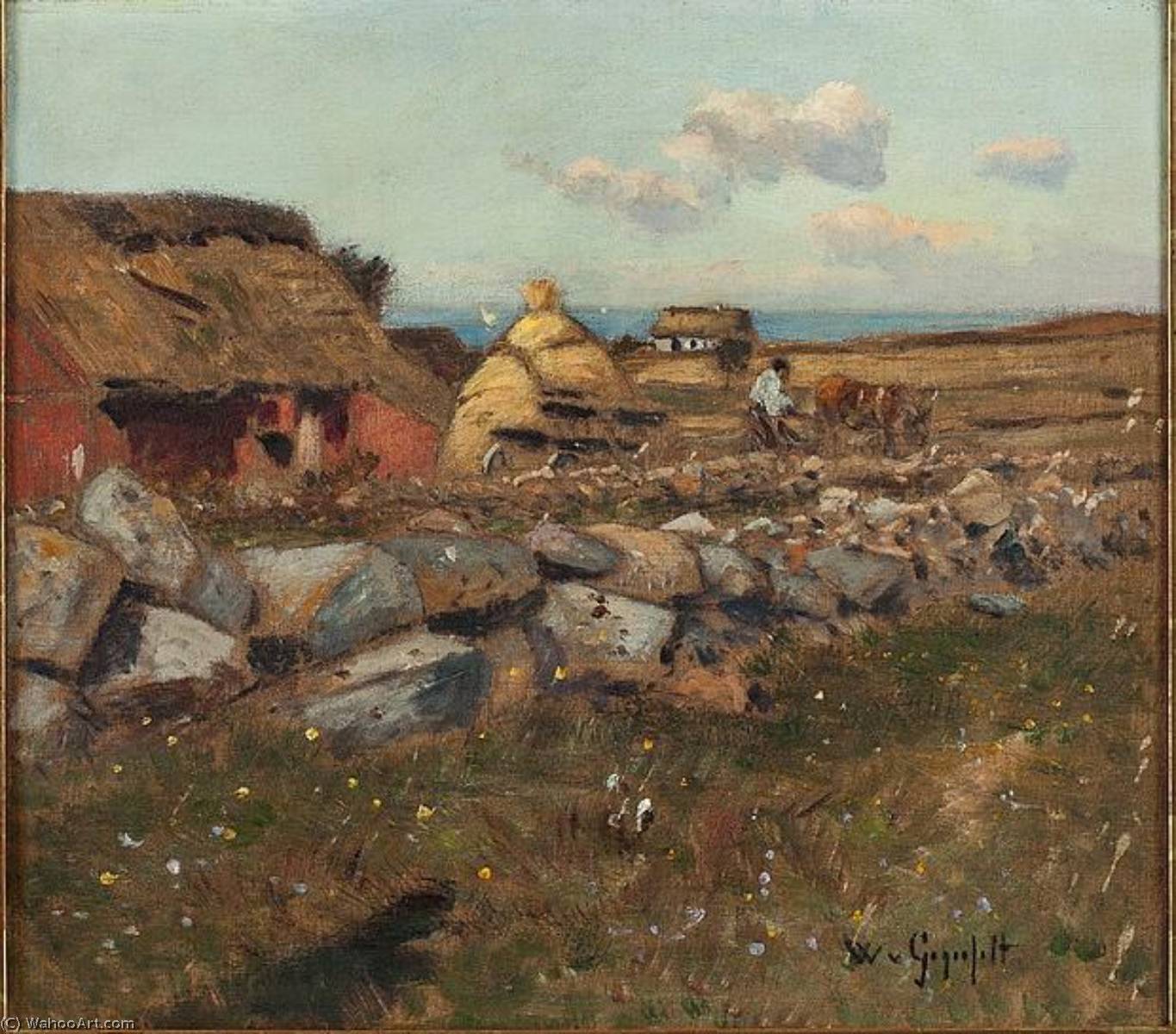 Wikioo.org - The Encyclopedia of Fine Arts - Painting, Artwork by Wilhelm Von Gegerfelt - The Farmhouse on the Coast